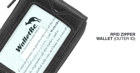 walletbe men's outer id full zipper wallet with rfid protection|men's leather wallet with zipper.